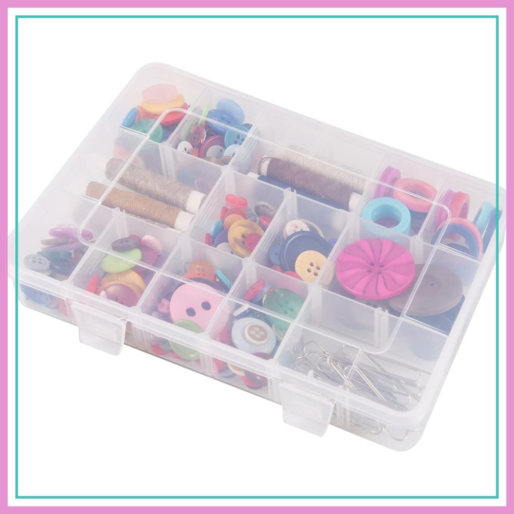 Tackle Box - 18 Grids Plastic Organizer Box with