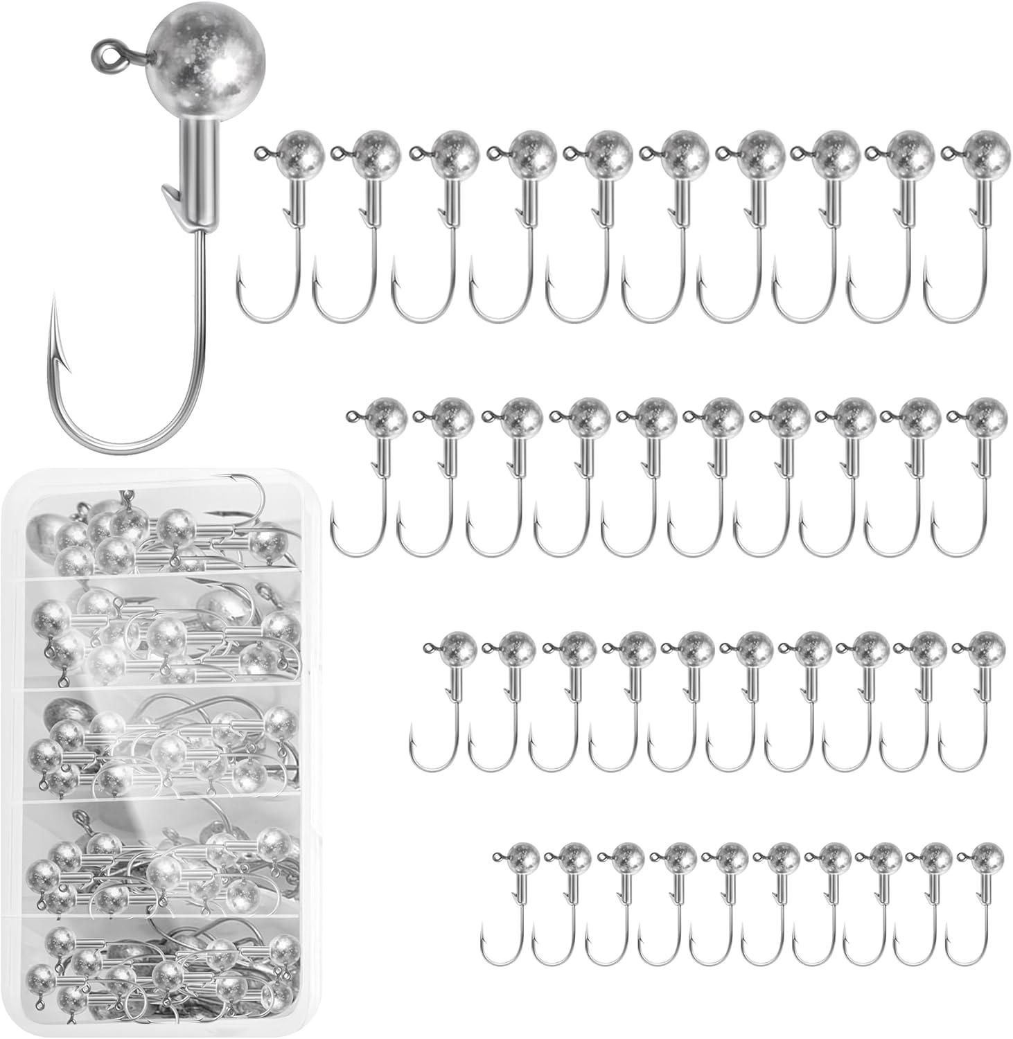 40 Pack Fishing Jig Heads Set  - Jig Head Lure บทวิจารณ์และราคา