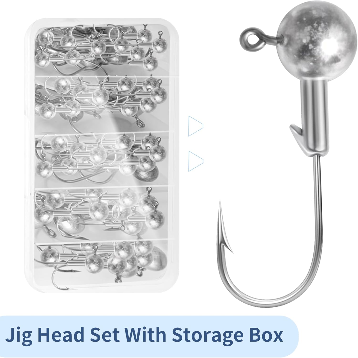 40 Pack Fishing Jig Heads Set  - Jig Head Lure บทวิจารณ์และราคา
