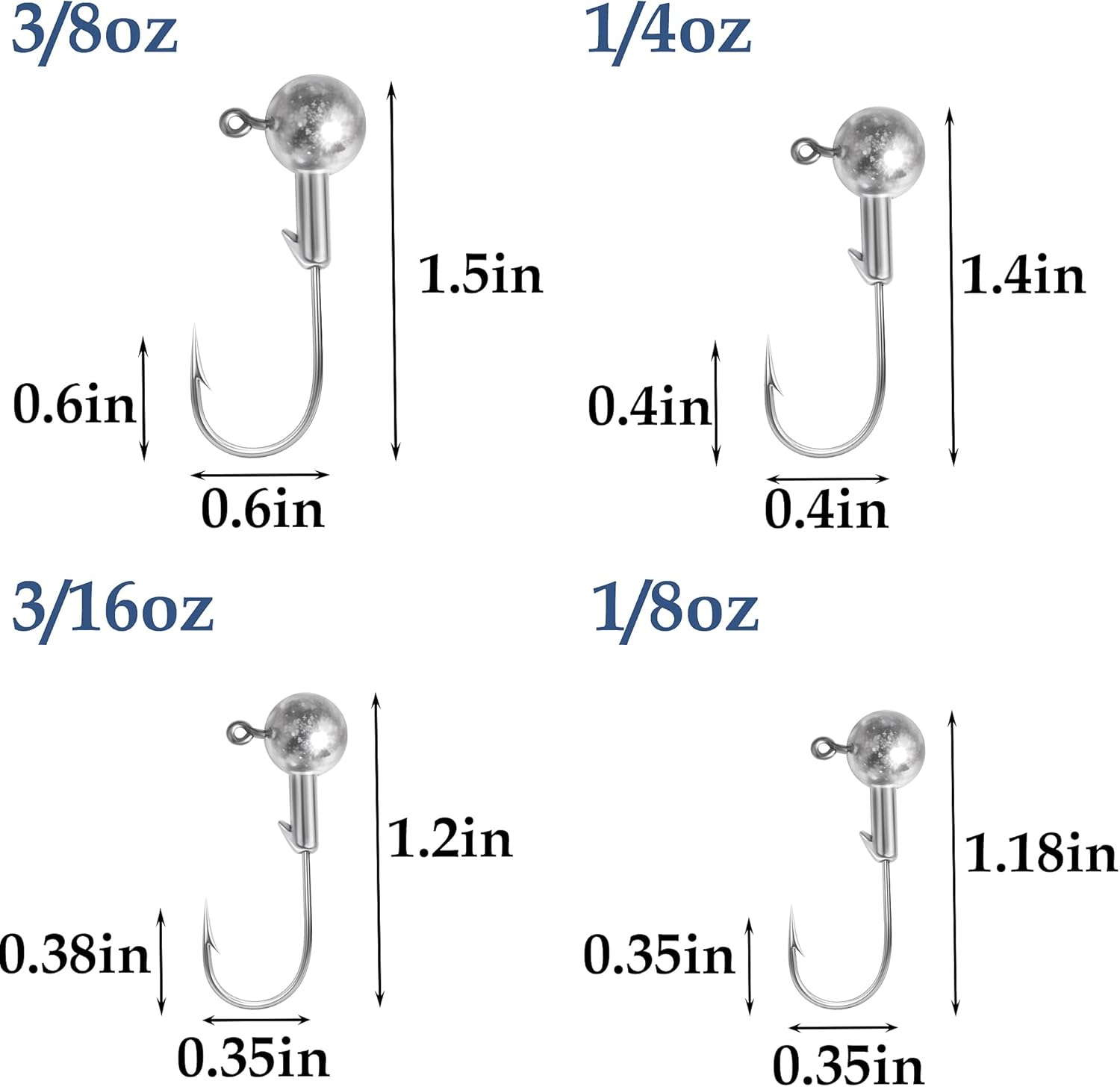 40 Pack Fishing Jig Heads Set  - Jig Head Lure บทวิจารณ์และราคา