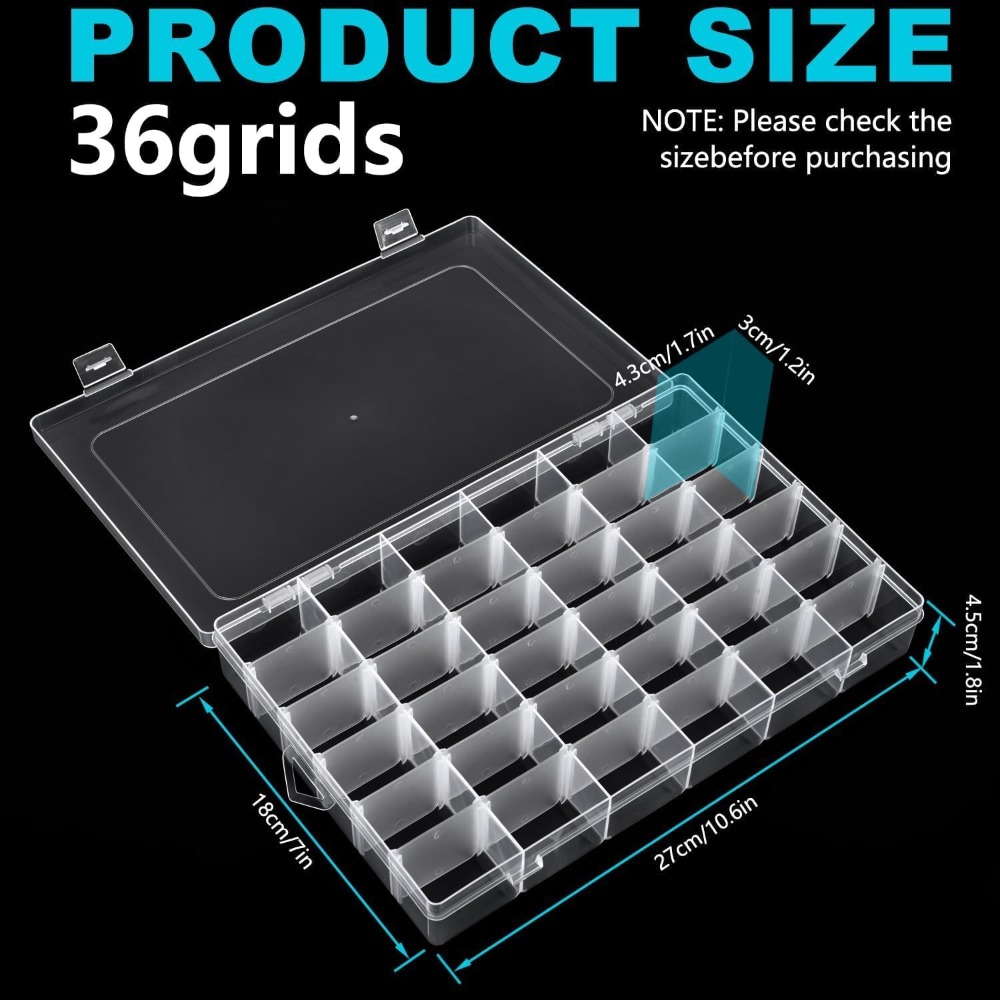 2Pcs Clear Plastic Storage Box - Tackle Box บทวิจารณ์และราคา