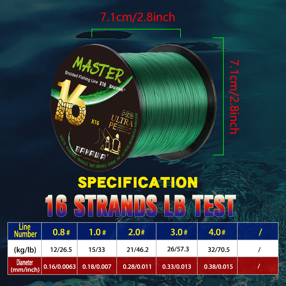BAKAWA X16 strands Fishing Lin - Fishing Equipment In Japanese บทวิจารณ์และราคา