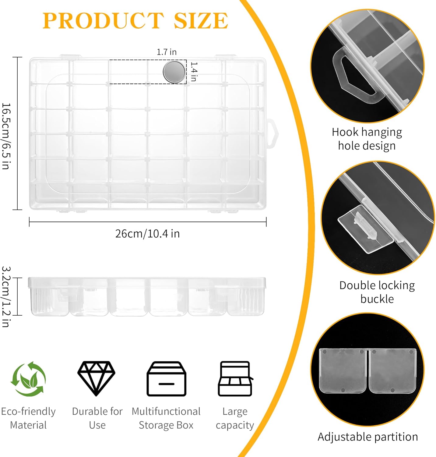 36 Grids Clear Plastic Organiz - Tackle Box บทวิจารณ์และราคา