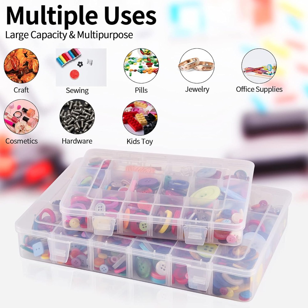 18 Grids Plastic Organizer Box - Tackle Box บทวิจารณ์และราคา