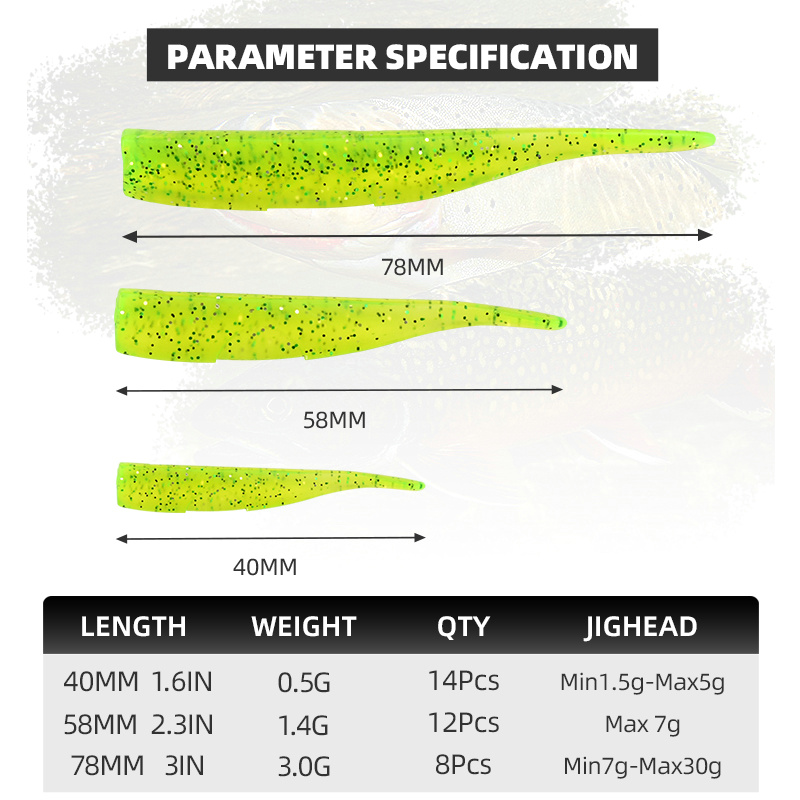 BLUX New Dart Worm Soft Bait 5 - Jig Head Lure บทวิจารณ์และราคา