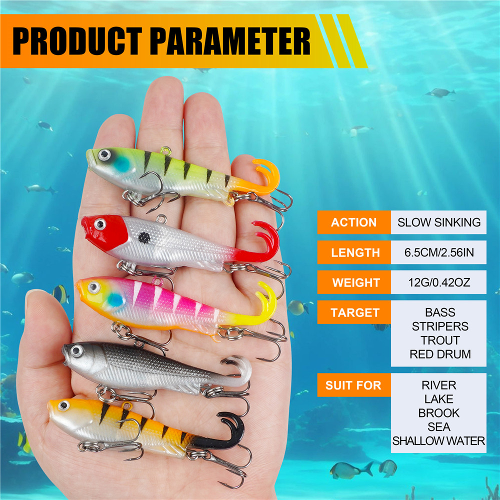 5Pcs Pre-Rigged Jig Head Wobbl - Jig Head Lure บทวิจารณ์และราคา