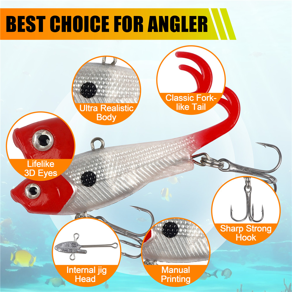 5Pcs Pre-Rigged Jig Head Wobbl - Jig Head Lure บทวิจารณ์และราคา