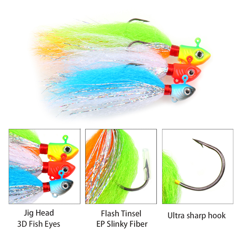 3PCS 10g 15g 20g Jig Head Lure - Jig Head Lure บทวิจารณ์และราคา