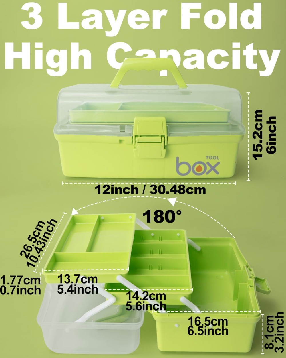 3-Layer Portable Folding Tackl - Tackle Box บทวิจารณ์และราคา