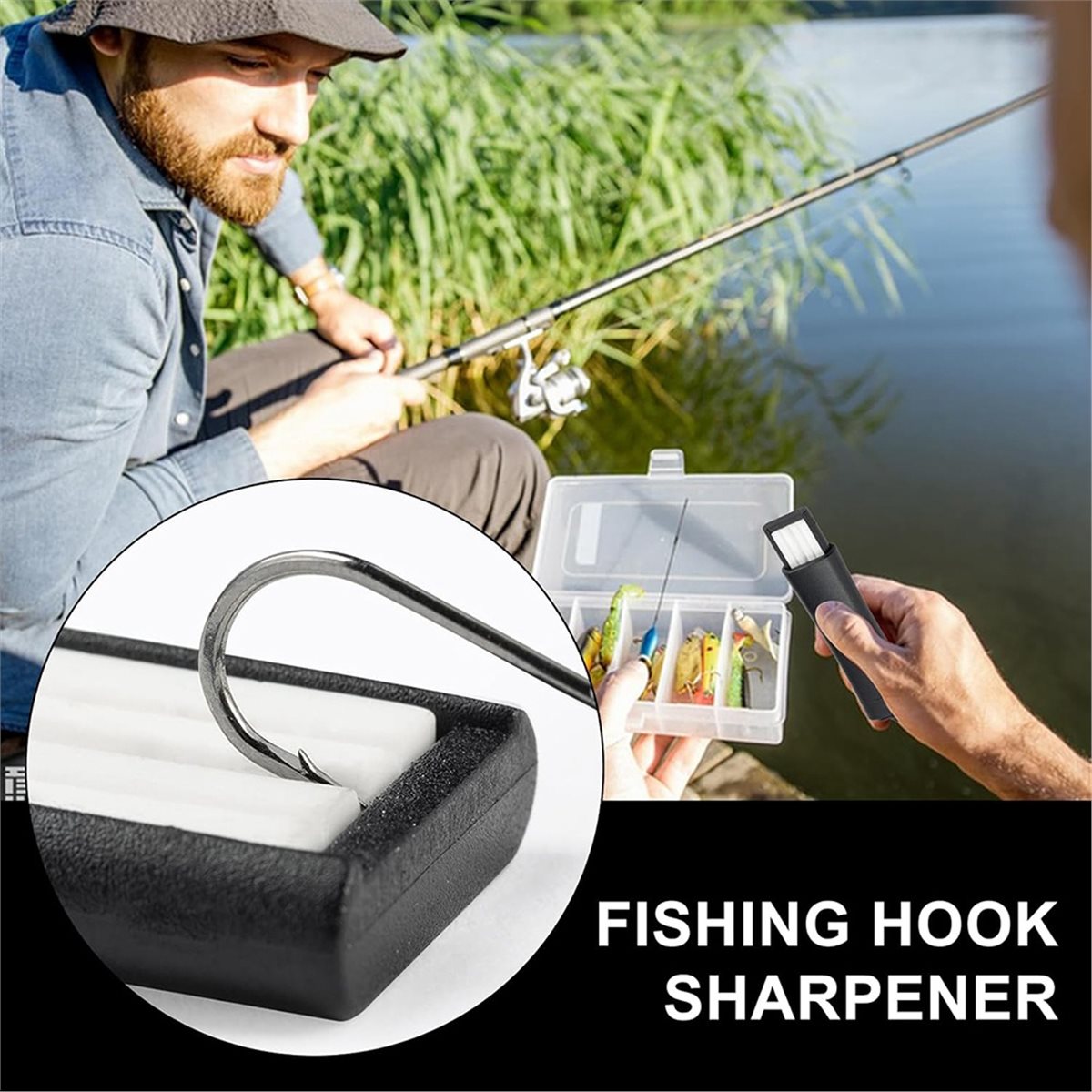 Fishing Hook Sharpener - Compa - Tackle Box บทวิจารณ์และราคา