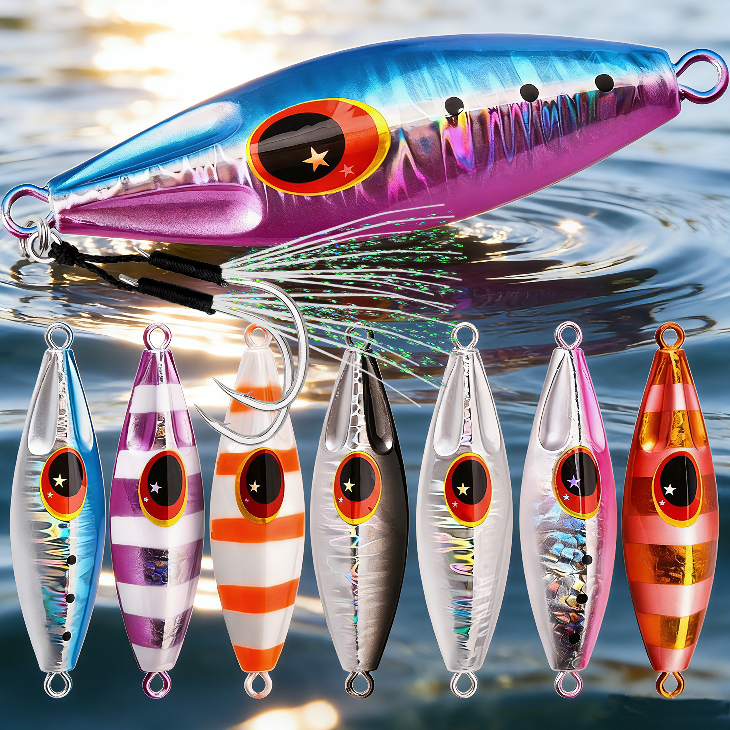 8pcs/lot Metal Jig Fishing Lur - Jig Head Lure บทวิจารณ์และราคา